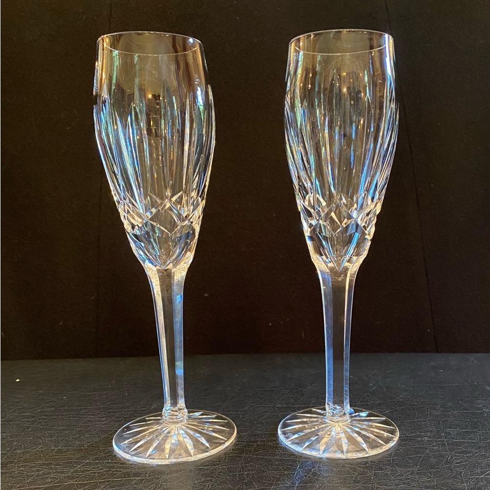 Crystal Bride & Groom Champagne Flutes